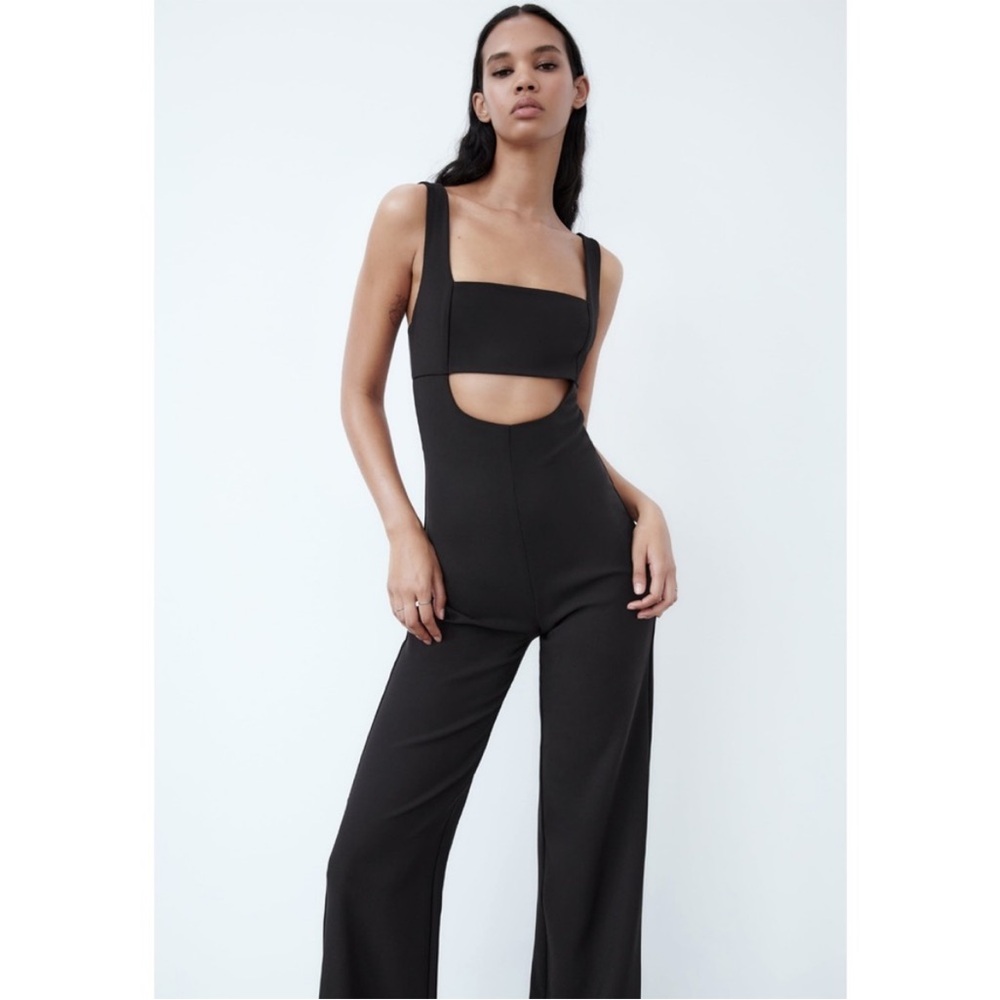 Zara CUT OUT LONG JUMPSUIT